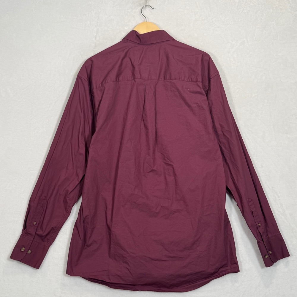 Wrangler Burgundy George Strait Button Down Shirt Large - Picture 6 of 8